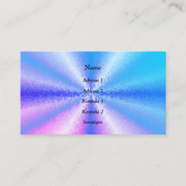 Blokken in blauw roze, 3D-regenboogkunst Visitekaartje