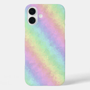 Blokken in pasteelkleuren 3D-regenboogkunst iPhone 16 Plus Hoesje