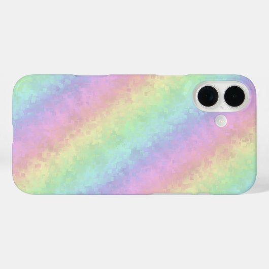 Blokken in pasteelkleuren 3D-regenboogkunst Case-Mate iPhone Case (Achterkant (horizontaal))