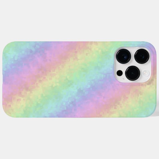 Blokken in pasteelkleuren 3D-regenboogkunst Case-Mate iPhone Case (Achterkant (horizontaal))