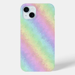 Blokken in pasteelkleuren 3D-regenboogkunst iPhone 15 Mini Hoesje