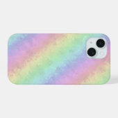 Blokken in pasteelkleuren 3D-regenboogkunst iPhone 15 Case (Achterkant horizontaal)