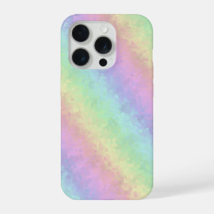Blokken in pasteelkleuren 3D-regenboogkunst iPhone 15 Pro Case