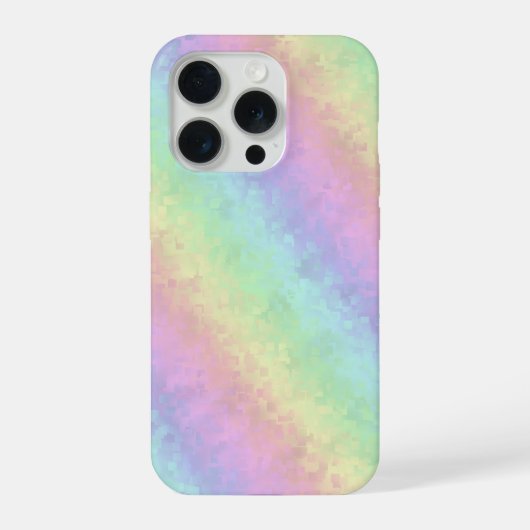Blokken in pasteelkleuren 3D-regenboogkunst iPhone Hoesje (Achterkant)