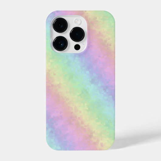 Blokken in pasteelkleuren 3D-regenboogkunst iPhone Hoesje (Achterkant)