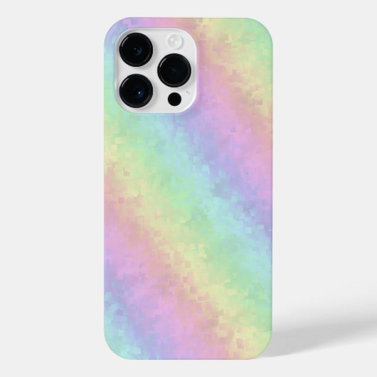Blokken in pasteelkleuren 3D-regenboogkunst iPhone Hoesje (Achterkant)