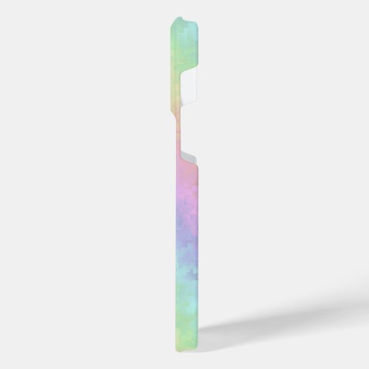 Blokken in pasteelkleuren 3D-regenboogkunst iPhone Hoesje (Linkerkant)