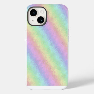 Blokken in Pasteltinten 3D Regenboog Kunst iPhone 14 Hoesje