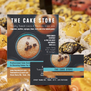 Blokken, knuppels, snoepgoed, Adverteren koekjes Flyer