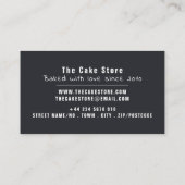 Blokken, koekjes, kachelaar, koekjeswinkel visitekaartje (Achterkant)