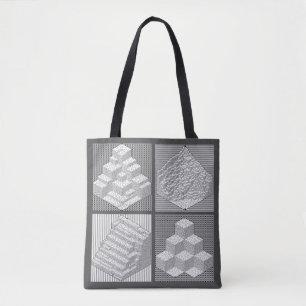 Blokken Maze Puzzle Canvas tas