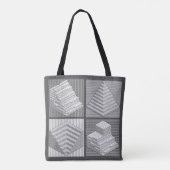 Blokken Maze Puzzle Canvas tas (Achterkant)
