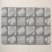 Blokken Maze Puzzle Sherpa Blanket Deken (Voorkant (horizontaal))