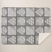 Blokken Maze Puzzle Sherpa Blanket Deken (Voorkant (horizontaal))