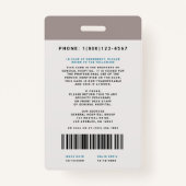 Blokken medisch personeel ID + barcode | Verticaal Badge (Achterkant)