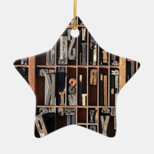 Blokken met briefpers Keramisch Ornament