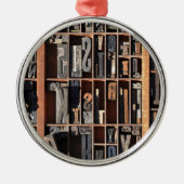  Blokken met briefpers Metalen Ornament (Voorkant)