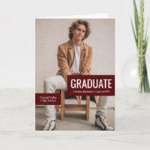 Blokken met drie foto's van maroon Afstuderen (Voorkant)