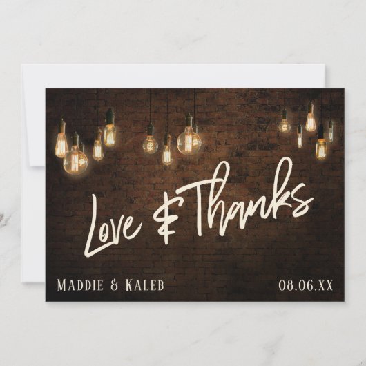 Blokken met Edison Licht Liefde & Bedankt (Voorkant)