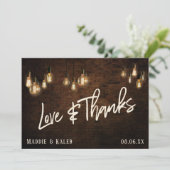 Blokken met  Edison Licht Liefde & Bedankt (Staand voorkant)