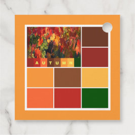 Blokken najaarkleuren bedankjes labels