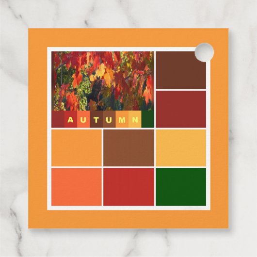 Blokken najaarkleuren bedankjes labels (Achterkant)