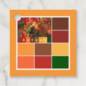 Blokken najaarkleuren bedankjes labels (Voorkant)