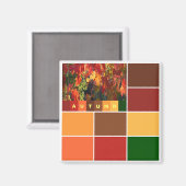 Blokken najaarkleuren magneet (Voorkant / Achterkant)