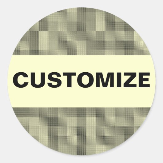 Blokken Ronde Sticker (Voorkant)