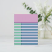 Blokken & Strepen 3 Abstract Design Briefkaart (Staand voorkant)