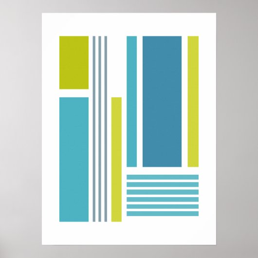 Blokken & Strepen 4 Poster (Voorkant)