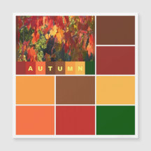 Blokken van Autumn-kleuren Magnetische kaart