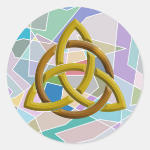 Blokken van de Waterverf van Trinity Knot Celtic G Ronde Sticker