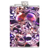 Blokken van gekleurd glas of edelstenen? heupfles (Voorkant)