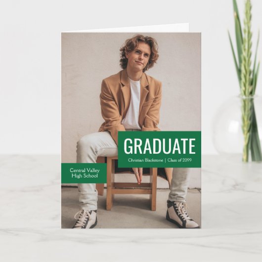 Blokken van Green Three-Photo Afstuderen (Voorkant)