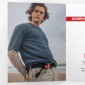 Blokken van het Red Four-Photo Afstuderen Drieluik Uitnodiging (Binnenzijde eerst)