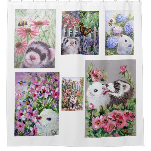 Blokken van het schoengordijn van fretten douchegordijn (Voorkant)