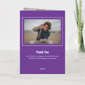 Blokken van Paars Afstuderen met drie foto's (Achterkant)