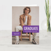 Blokken van Paars Afstuderen met drie foto's (Voorkant)