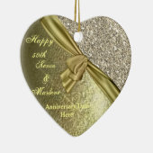 BLOKKEND GOLD CUSTOM 50th JUBILEUM GIFT ORNAMENT (Rechts)