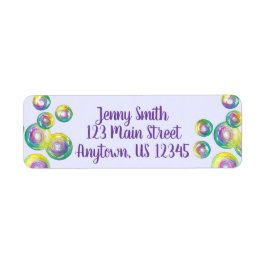 Blokkende regenboogzeep Beluistert Paars gepersona Etiket