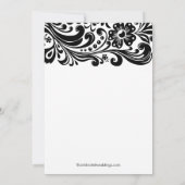 Blokkeren Floral Swirls Verloving-uitnodigingen Kaart (Achterkant)