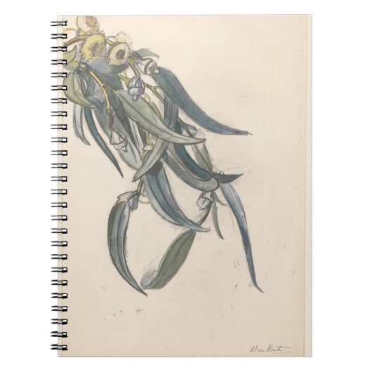 Blokkeren van een eucalyptus notitieboek (Voorkant)