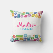 BLOKKEREND KWEEKBAAR Achtergrond Partij Pillow Kussen (Voorkant)