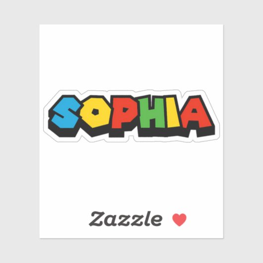 Blokkerende kleurnaam – Sophia Sticker (Vel)