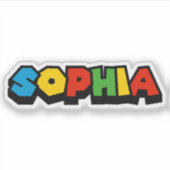 Blokkerende kleurnaam – Sophia Sticker (Voorkant)