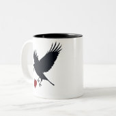 Blokkerij met gestolen hart tweekleurige koffiemok (Voorkant links)