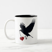 Blokkerij met gestolen hart tweekleurige koffiemok (Links)