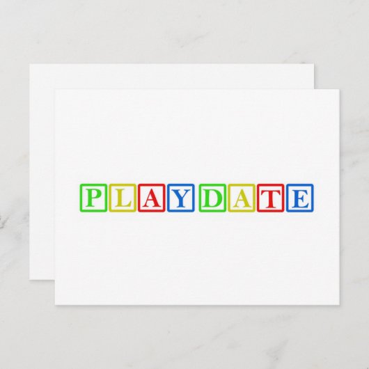 Blokkering afspeeldatum uitnodiging briefkaart (Voorkant / Achterkant)