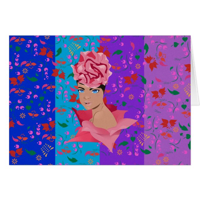 Blokkering Bright Floral Girl (Voorkant Horizontaal)